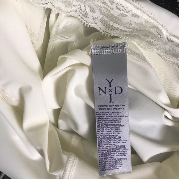 NYDJ Lift Tuck Technology Damask Abstract Print Sleeveless Sheath Dress Sz 8 - Picture 11 of 13